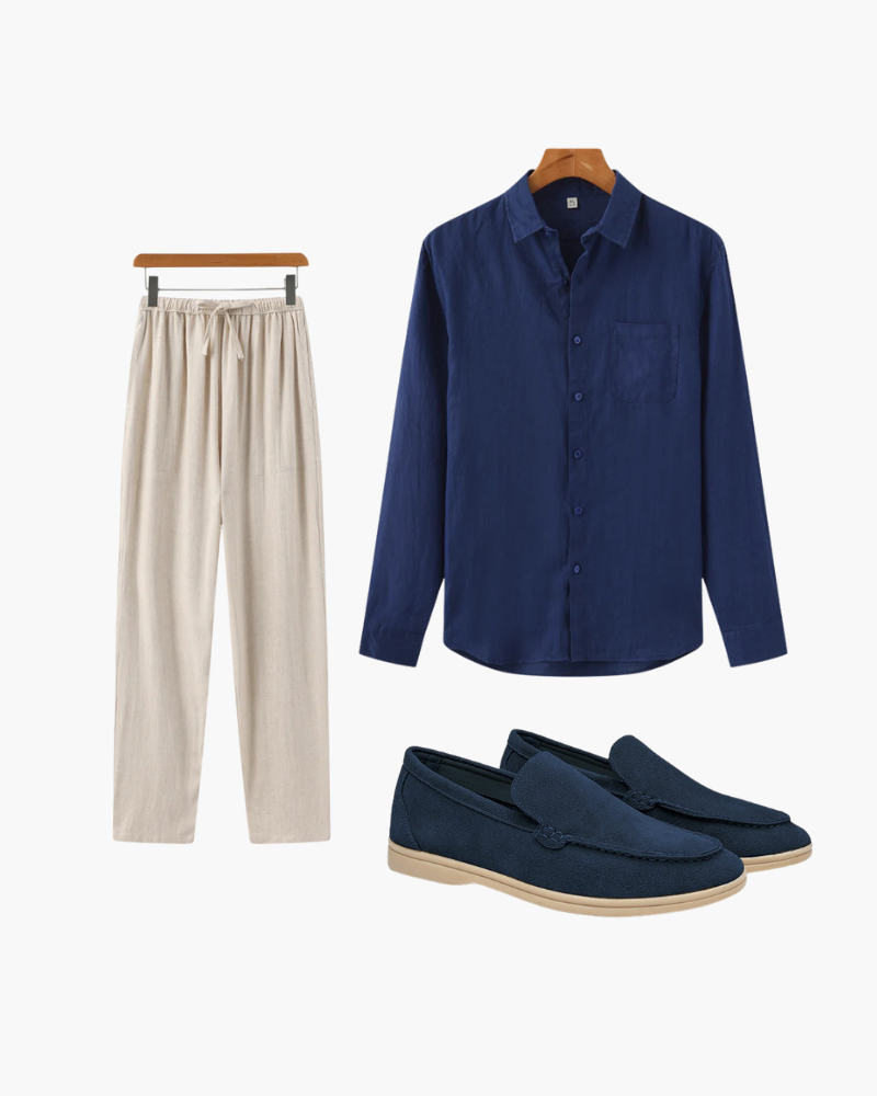 Costume Homme Été Complet : Chemise et Pantalon Linen - PanierRoyale