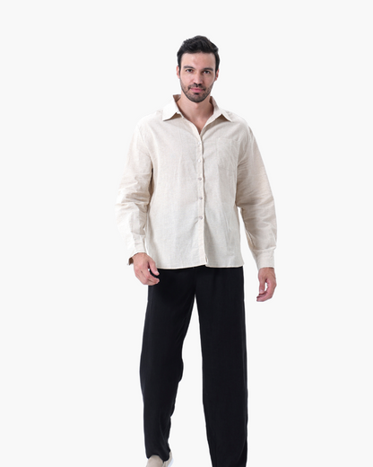 Costume Homme Lin En 2 Pièces Été Décontracté