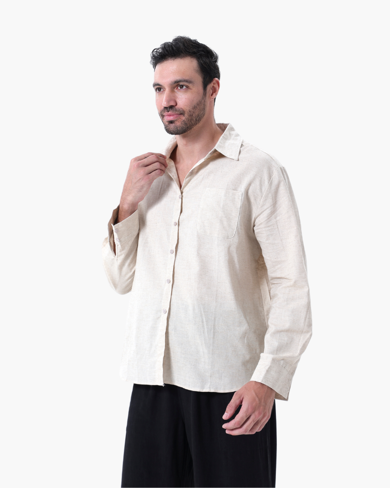 Chemise Homme Léger Lin Coton Été
