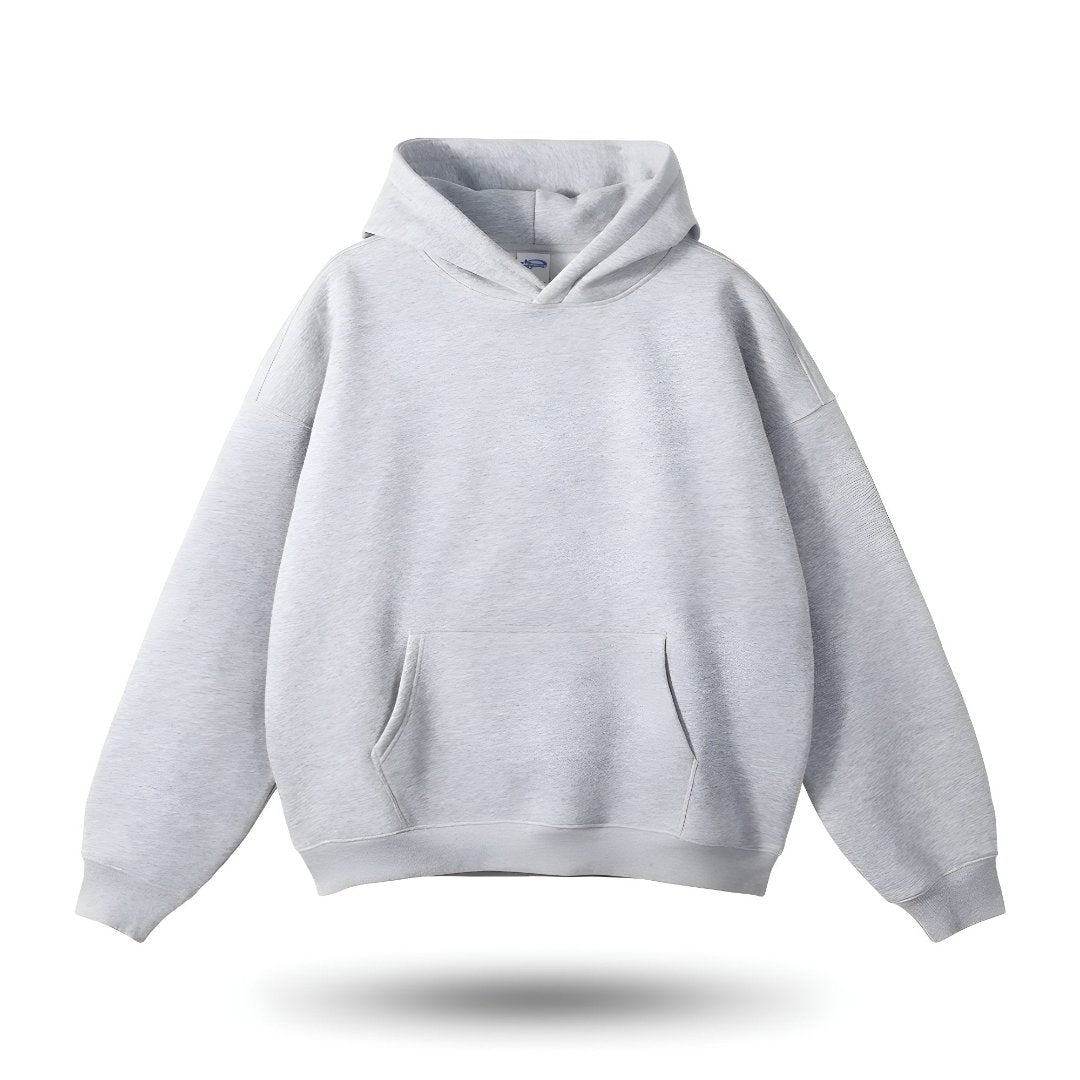 Sweat à capuche gris uni et confortable pour homme et femme