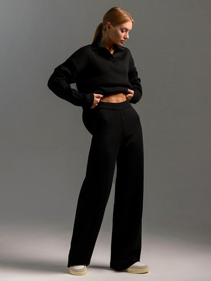 Tenue décontractée femme : Pull doux et pantalon large confortable