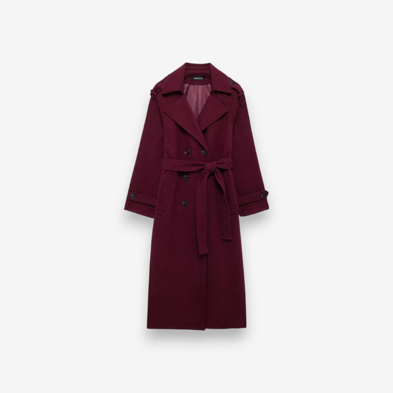 Manteau Femme Chic avec Ceinture et Poches Profondes - PanierRoyale