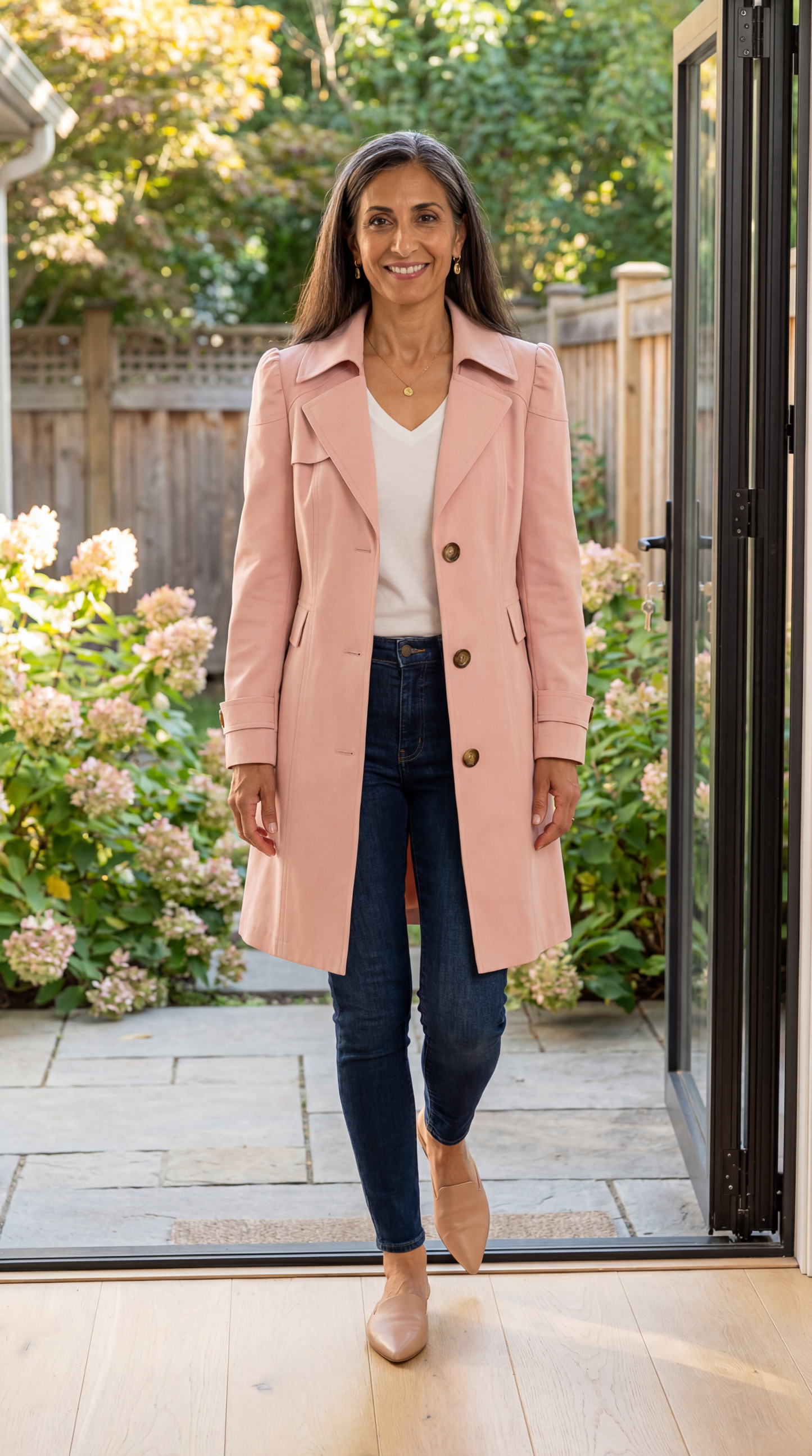 Manteau Trench Femme Coupe Ajustée Style Vintage Classique