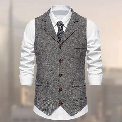Gilet Boutonné Sans Manches Pour Homme | Vintage