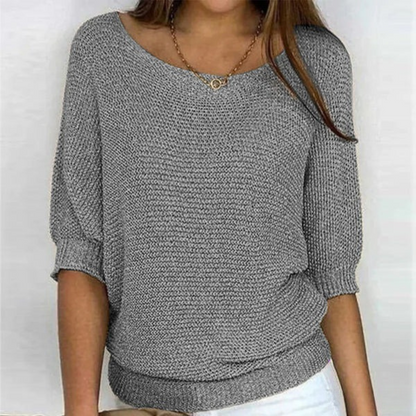 Pull femme vert olive manches courtes → Pull femme olive décontracté court de manche