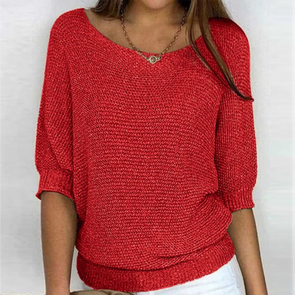 Pull femme vert olive manches courtes → Pull femme olive décontracté court de manche