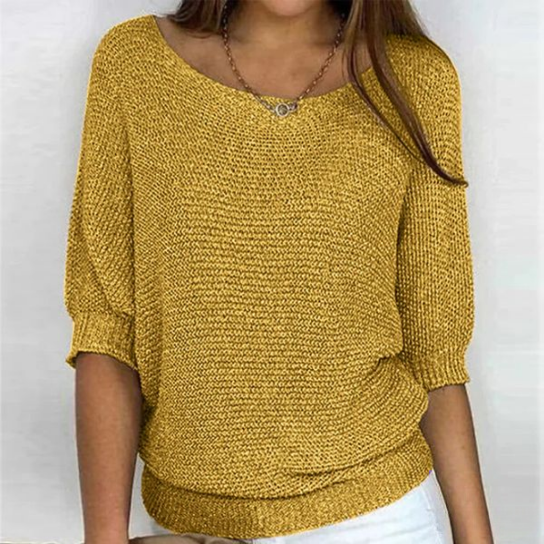 Pull Femme Décontracté – Maille Souple Manches Longues Chic