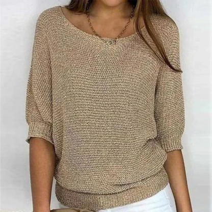Pull Femme Décontracté – Maille Souple Manches Longues Chic