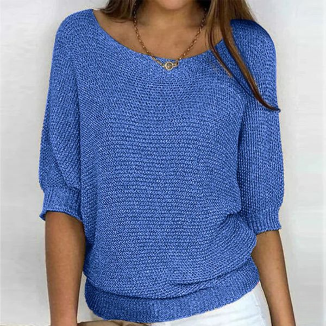 Pull femme vert olive manches courtes → Pull femme olive décontracté court de manche