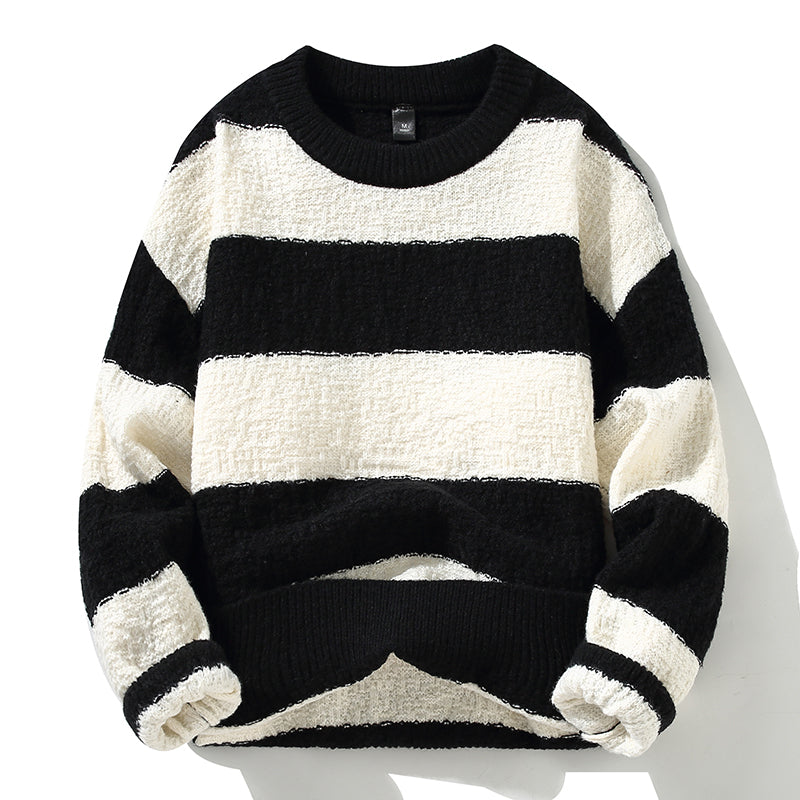 Pull Rayé Décontracté Unisexe