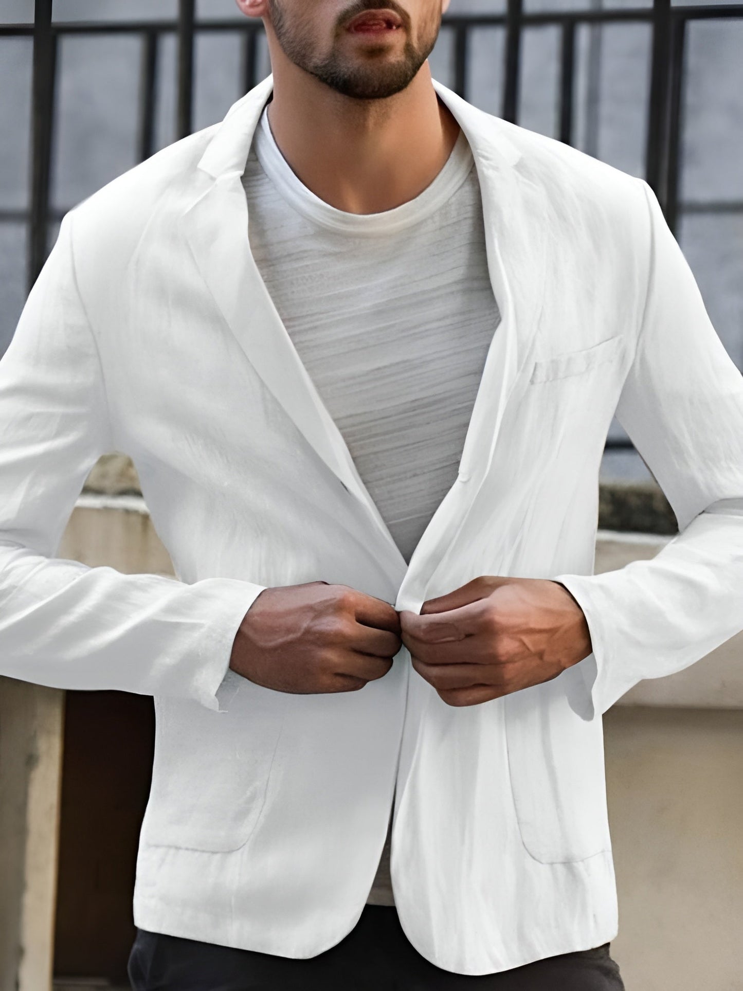 Veste Lin Homme Élégante et Décontractée pour Tous Les Occasions