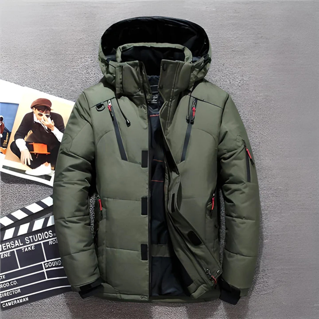 Veste Hiver Homme Capuche Éclair Réversible