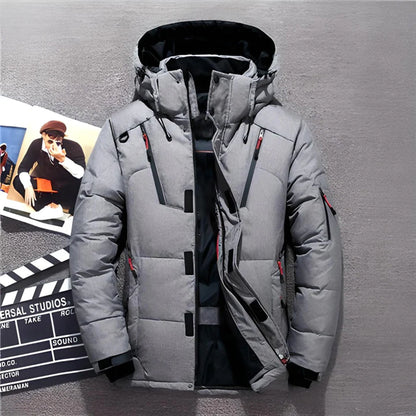 Veste Hiver Homme Capuche Éclair Réversible