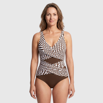 Maillot de bain Femme Sculptant Détail Croisé - PanierRoyale