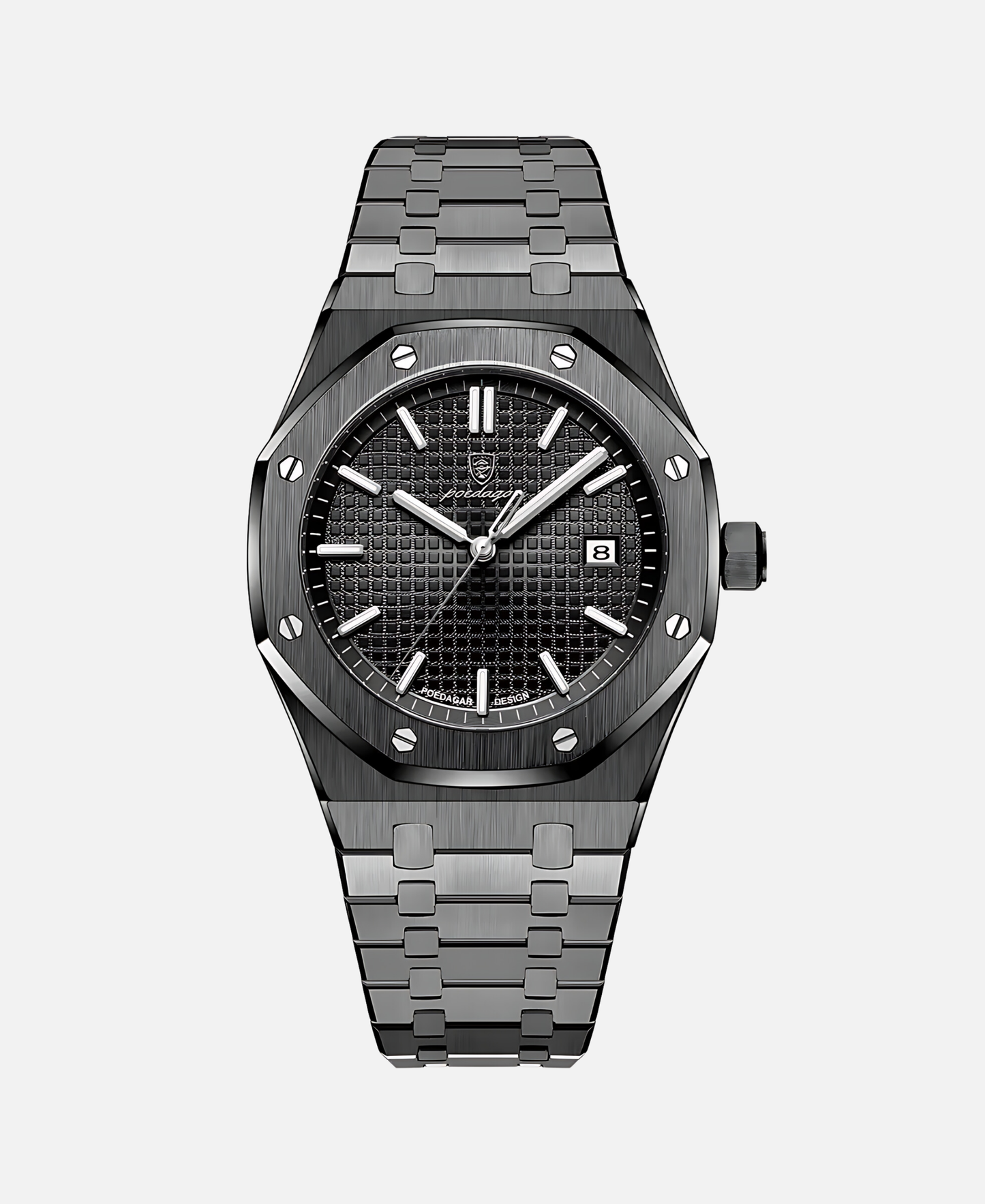 Montre Homme Élégante 41mm Boîtier Acier Inoxydable