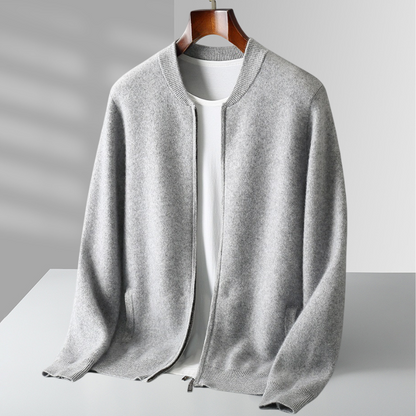 Cardigan Homme Laine Chaud et Élégant avec Fermeture Éclair - BerlinGlamour