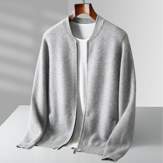 Cardigan Homme Laine Chaud et Élégant avec Fermeture Éclair - BerlinGlamour