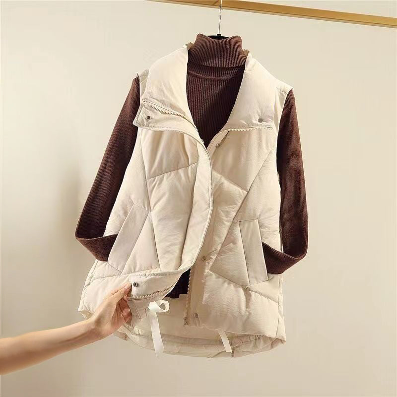 Gilet Femme Hiver sans Manches avec Poches