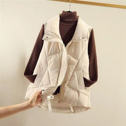 Gilet Femme Hiver sans Manches avec Poches