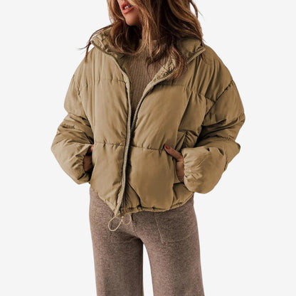 Blouson Capuche Zippé avec Poches Réglables