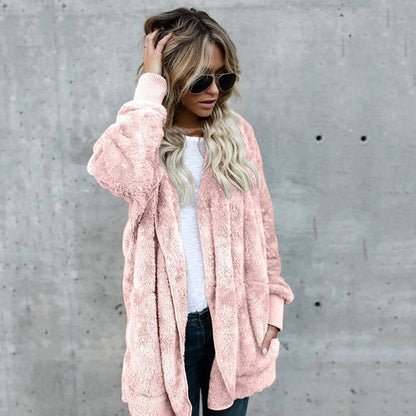 Veste Fausse Fourrure Femme Hivernale Chaude et Confortable