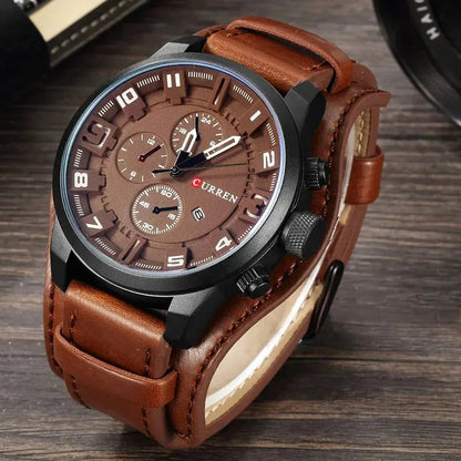 Montre Homme Cuir Chronographe Sport - BerlinGlamour
