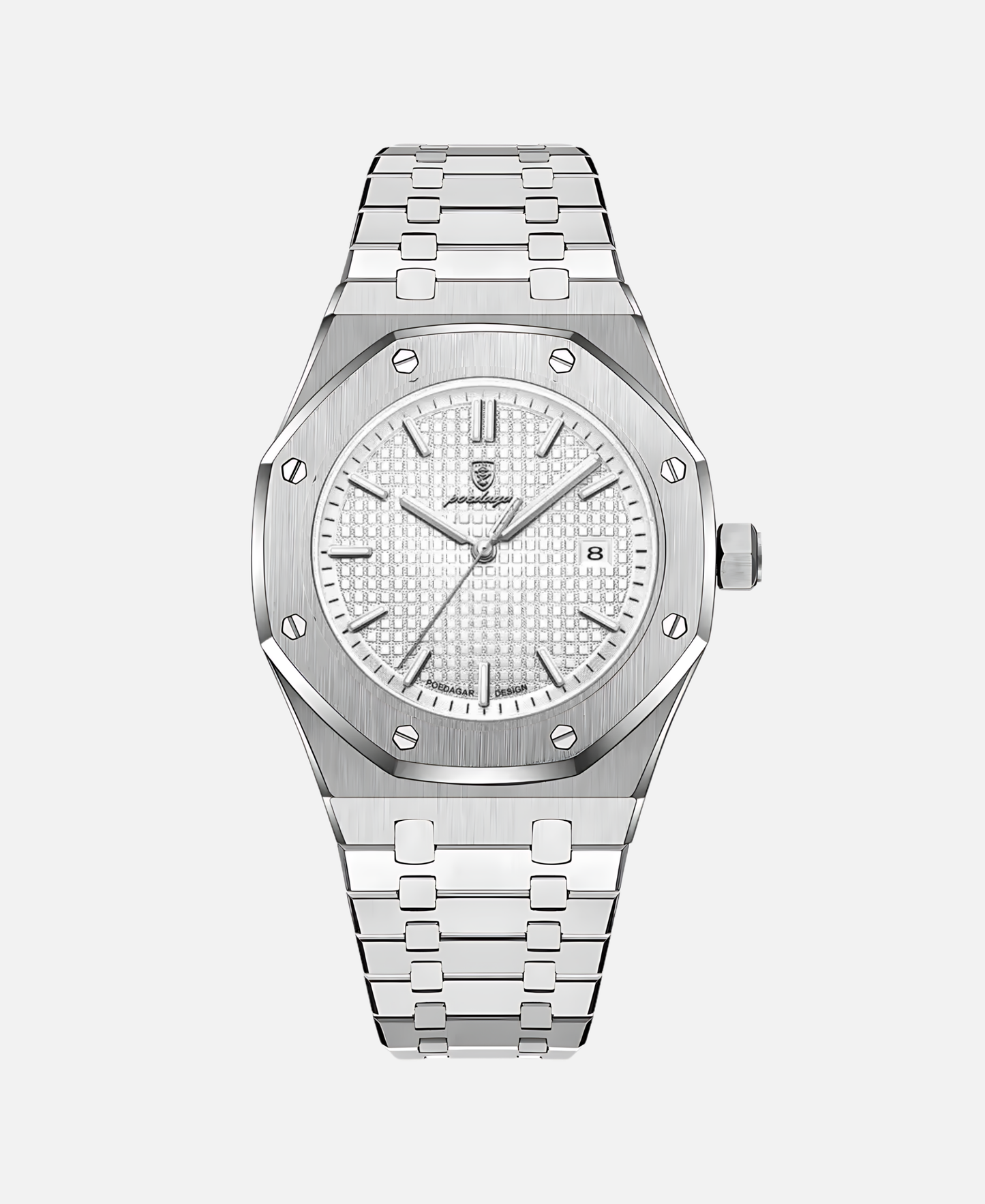 Montre Homme Élégante 41mm Boîtier Acier Inoxydable
