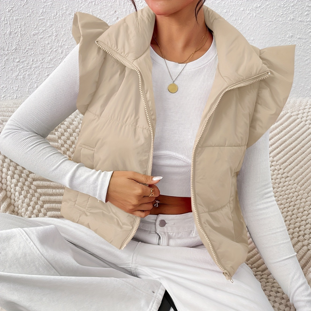 Gilet Femme Court et Élégant Matelassé Hiver