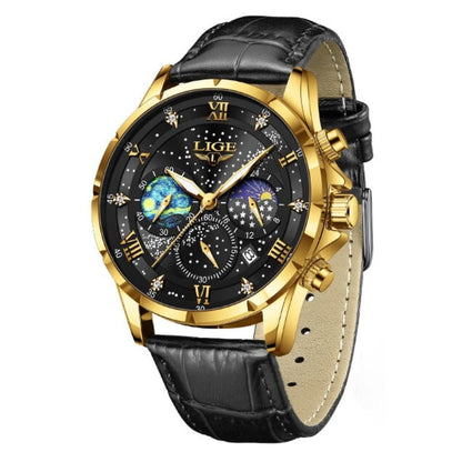 Montre Homme Élégante Cuir Brun