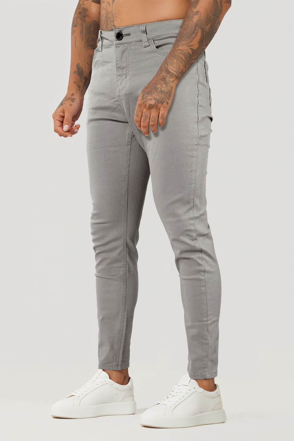 Jean Slim Homme Gris Clair - BerlinGlamour