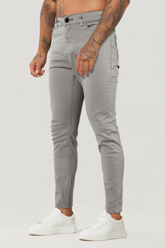 Jean Slim Homme Gris Clair - BerlinGlamour