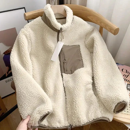 Manteau Hiver Femme - Veste Douillette et Élégante en Fourrure Synthétique pour Grand Froid
