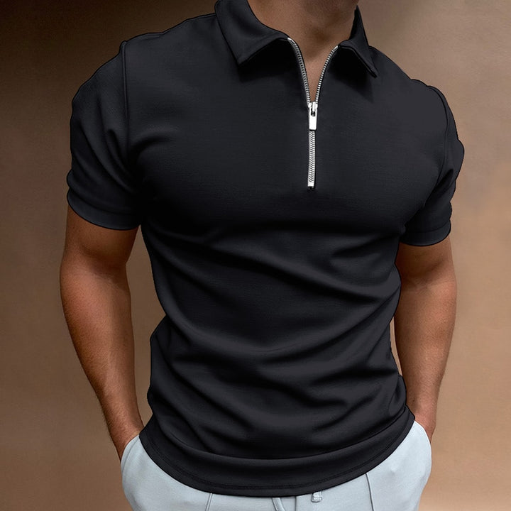 Chemise Casual à Manches Courtes et Fermeture Éclair - PanierRoyale