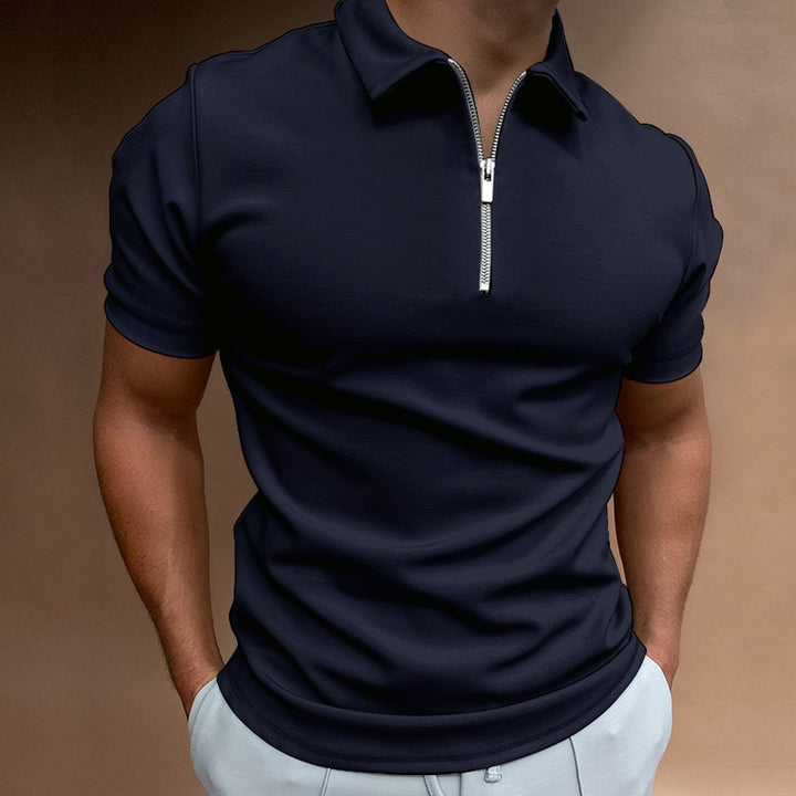 Chemise Casual à Manches Courtes et Fermeture Éclair