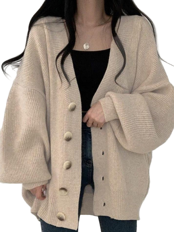Cardigan Femme Long Chic à Boutons - PanierRoyale