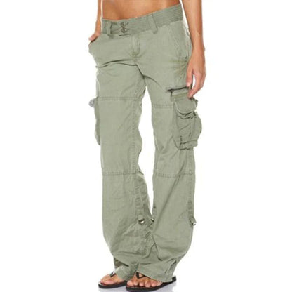 Pantalon Cargo Féminin Noir Coton Confortable
