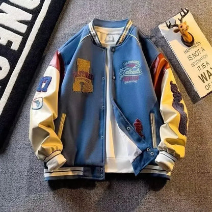 Blouson Homme Coton Style Varsity Coupe Vintage