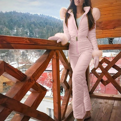 Combinaison Ski Femme Taille Slim avec Fermeture Éclair - PanierRoyale