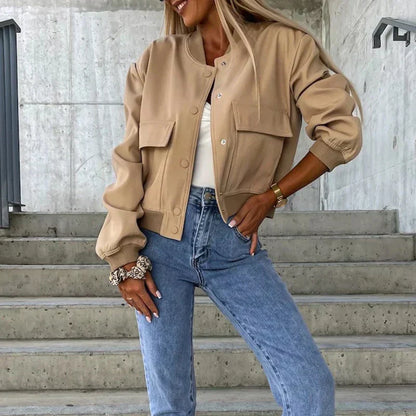 Veste Femme Streetwear Chic avec Poches et Capuche - PanierRoyale