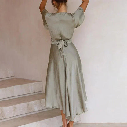 Phailin™ – Robe Longue Femme Élégante en Tissu Fluide et Léger