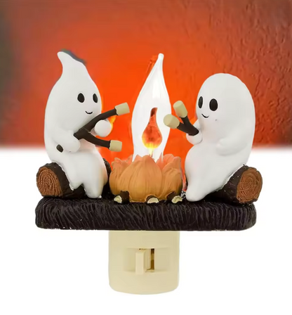 PhantoFire™ – Lampe de Table Feu de Camp Fantôme LED Décor Halloween 3D