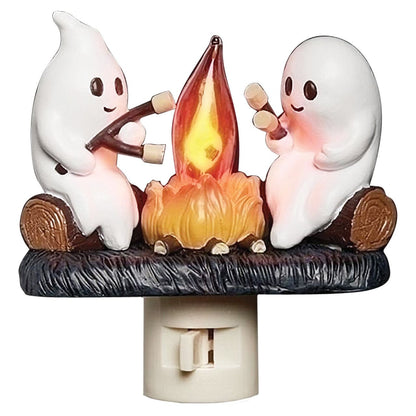 PhantoFire™ – Lampe de Table Feu de Camp Fantôme LED Décor Halloween 3D