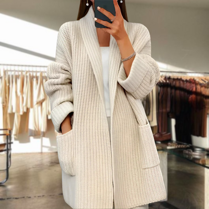 Cardigan Femme Élégant avec Poches Douillet - PanierRoyale
