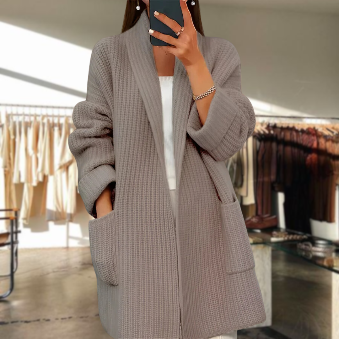 Cardigan Femme Élégant avec Poches Douillet
