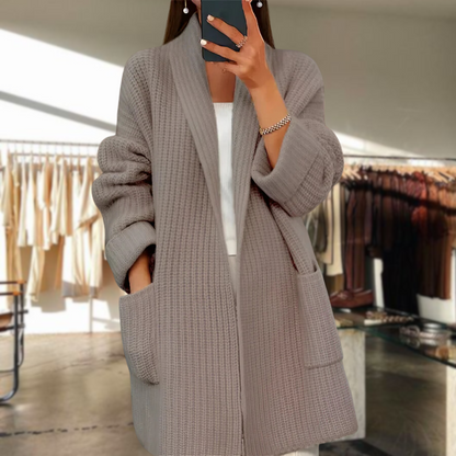 Cardigan Femme Élégant avec Poches Douillet