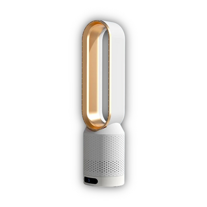 Ventilateur Silencieux Design Blanc Laqué - PanierRoyale