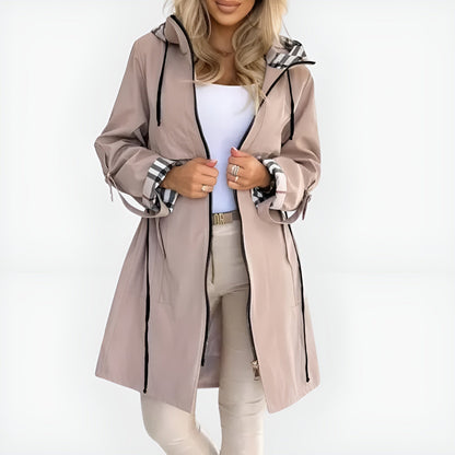 Manteau Chic à Fermeture Éclair Zippée