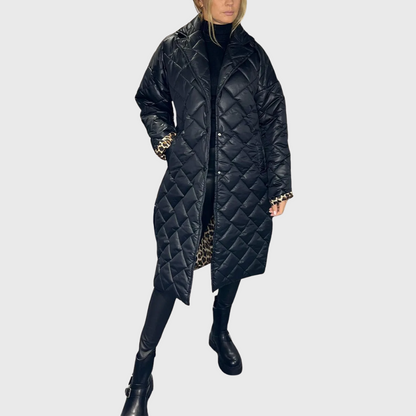 Manteau Matelassé Unisexe Réversible Coupe Confort