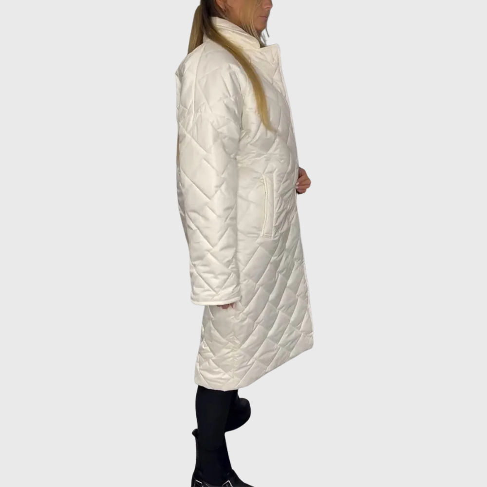 Manteau Matelassé Unisexe Réversible Coupe Confort