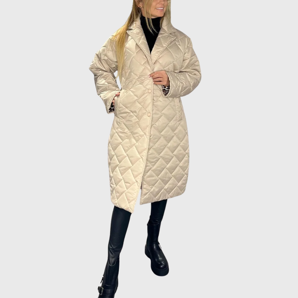 Manteau Matelassé Unisexe Réversible Coupe Confort